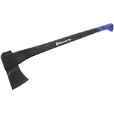 MichaelPro Splitting Axe with Weather-Resistant and Shock Absorbing Fiberglass Handle, Capable of One-Strike Splits (36-Inch Splitting Axe)