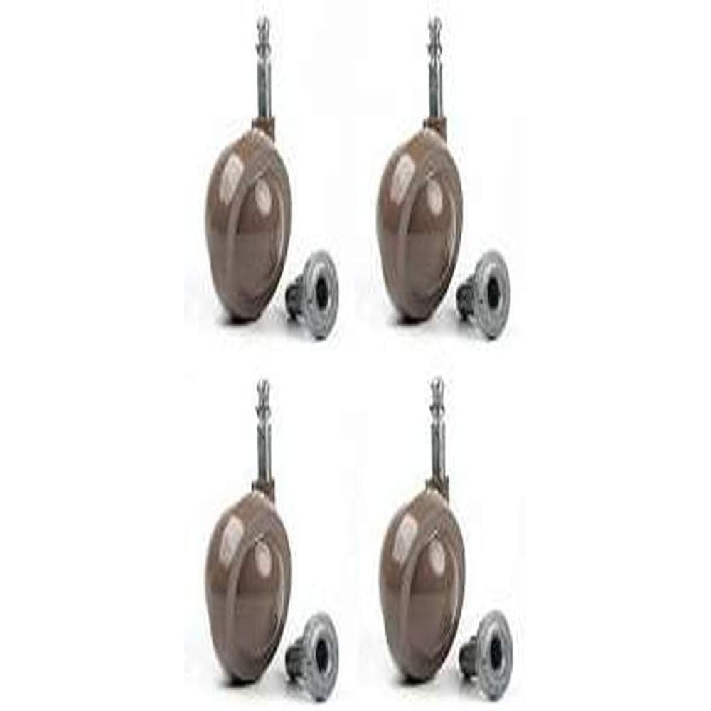Merriway BH06974 (4 Pcs) Brown Shepherd Type Ball Castors No. 16 Socket Fix, 40mm (1.1/2 inch) 180kg Maximum Load - Pack of 2 x Left Hand, 2 x Right Hand Pieces