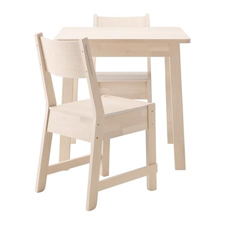 Ikea Norraker Tavolo E 2 Sedie Betulla Bianca Amazonit