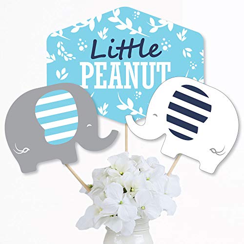 1 Blue+Elephant+Birthday+Centerpiece+Toppers