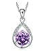 Amor Crystal Teardrop Design Pendant Necklace