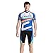 INBIKE Men's Summer Breathable Cycling Jersey and 3D Silicone Padded Shorts Set Outfit, Navy, (US) L-(CN) XXL