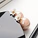 Stud Earrings Shell Flower Mother Of Pearl Double Side To Wear For Women By SUYAN (Pink)