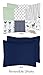 Navy Blue, Mint and Grey Woodsy Deer Girls 3 Piece Full / Queen Bedding Set