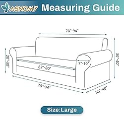 Asnomy Couch Covers for 3 Cushion Couch Stretch