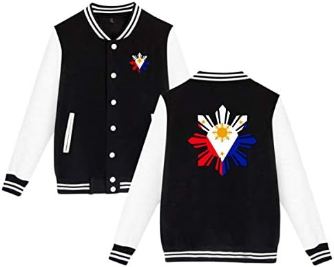 Philippine Sun Flag Cool Printing Baseball Uniform Sweater Coat
