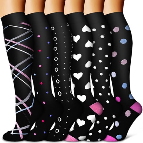 Cherokee Printsupport Women 8-12 mmHg Support Socks, Regular, Band