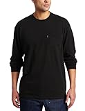 Key Men's Big & Tall Heavyweight Long Sleeve Pocket T-Shirt, Black, 4X-Large/Tall