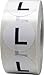 L Clothing Labels Round Circle Stickers for Retail Apparel 3/4 Inch 500 Adhesive Stickers