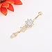 MyMei Zircon Navel Belly Flower Dangle Belly Ring Body Piercing Jewellery