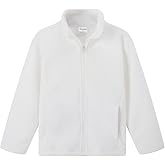 Noomelfish Girls Full Zip Soft Polar Fleece Jacket Outerwear Coat With Pockets (5-14 Years)