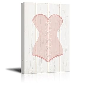 Antique Woman Lingerie on Wooden Style Background