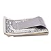 DEWANG Silver Stainless Steel Slim Money Clip Wallet Double Sided