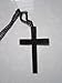 Easygoby 1Pcs Fashion Retro Multi-Layer Chains Pendant Black Cross Metal Long Necklace