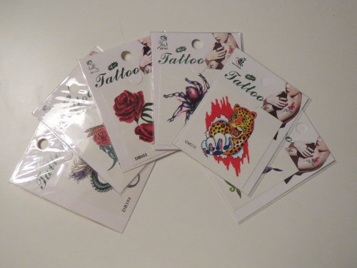 6-packs Mix Sexy Temporary Tattoo Art