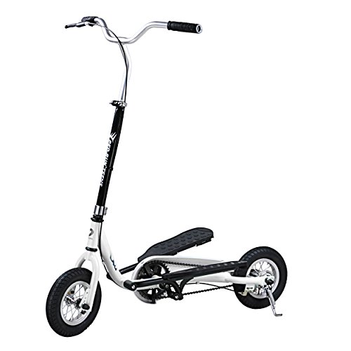 Ped-run teens pedaling scooter, white