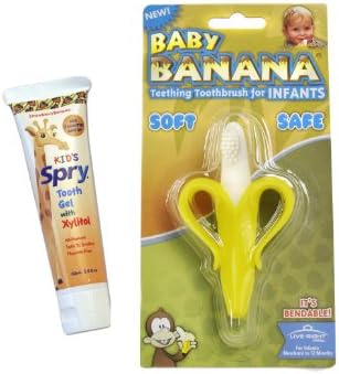 Baby Banana Infant Teether with Spry Gel