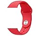 FanTEK Soft Silicone Sport Style Replacement iwatch Strap for Apple Wrist Watch 42mm Models - Small/Medium - Red