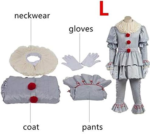 LLWGNZM It Mask Pennywise Horror Clown Joker Mask Clown Mask Halloween Cosplay Costume Props Horror Pennywise Mask,L