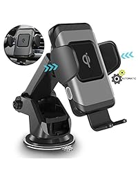 ZeeHoo Wireless Car Charger, 10W Qi Carga rápida Auto Clamping Car Mount, Parabrisas Parabrisas Air Vent Phone Soporte Compatible con iPhone Xs MAX   XS   XR   X   8 8 +, Samsung S10   S10 +   S9   S9 +   S8   S8 +