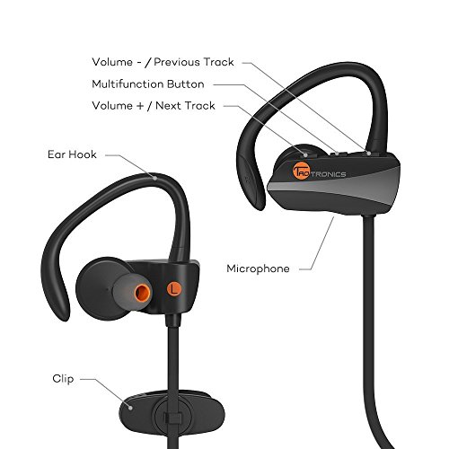 image for TaoTronics Bluetooth Headphones Wireless In Ear Earbuds Sports Sweatpr