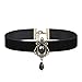 BodyJ4You Royal Pendant Brooch Choker Necklace on Black Velvet 2 Pack