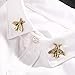 DOMILINA Vintage Male Metal Bees Shirt Brooch Novelty Suit and Vest Pin (2Pcs Gold)