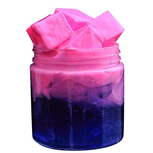 2018 Newest Jelly Putty Fluffy Cloud Slime, 100ml Jumbo Fluffy Floam Slime Stress Relief Toy Scented Sludge Toy for Kids and Adults, Super Soft and Non-sticky E-SCENERY (Blue)
