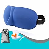 ACELIST Sleep Mask - Premium Quality Eye Mask with Contoured Shape - Ultra Lightweight & Comfortable-adjustable Head Strap - Sleep Anywhere Anytime (Blue)