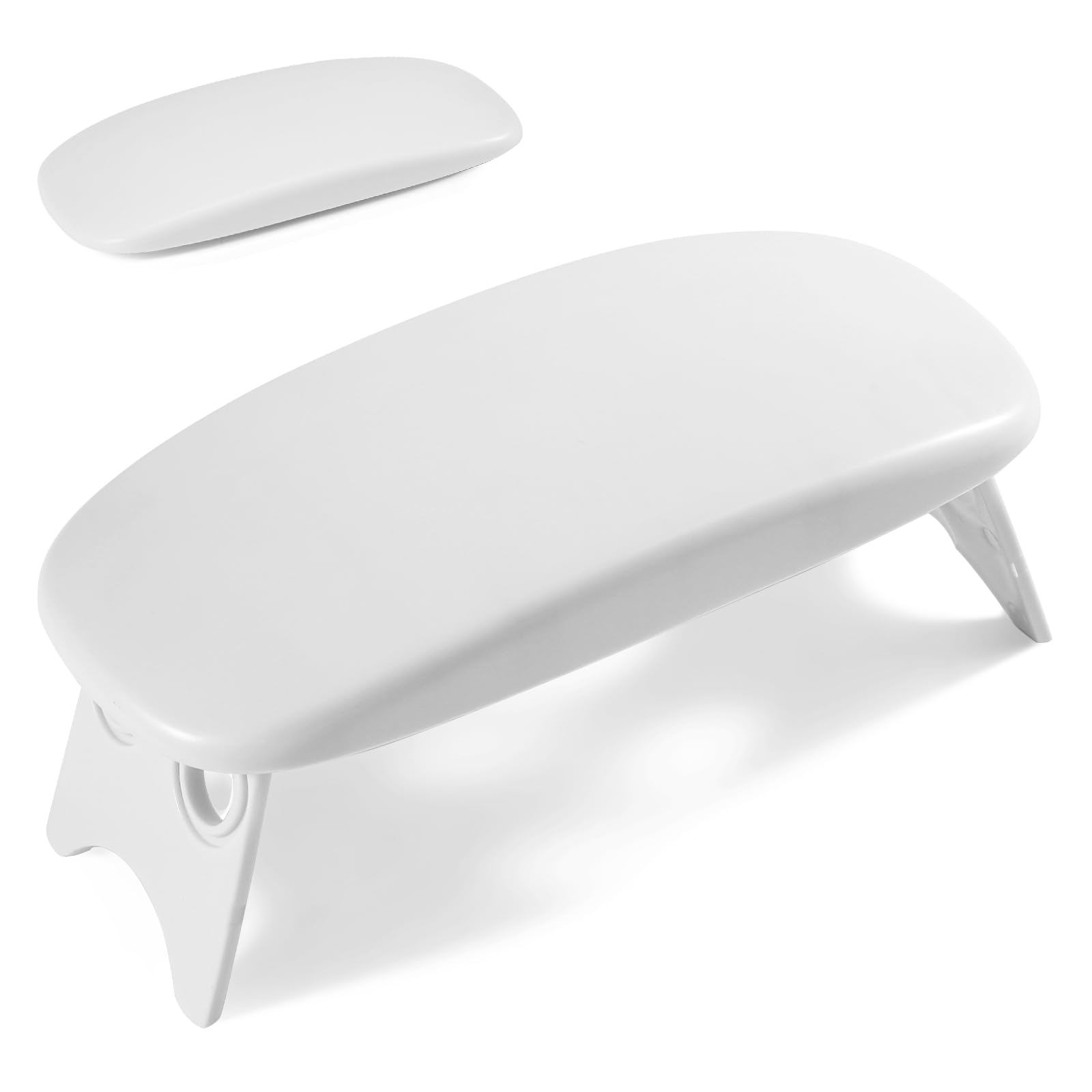 Huakaile Arm Rest for Nails Tech Gray, Foldable Manicure Hand Rest Stand Holder, Professional Nail Art Hand Pillow for Clients Table Desk Station Salon Supplies Accessories