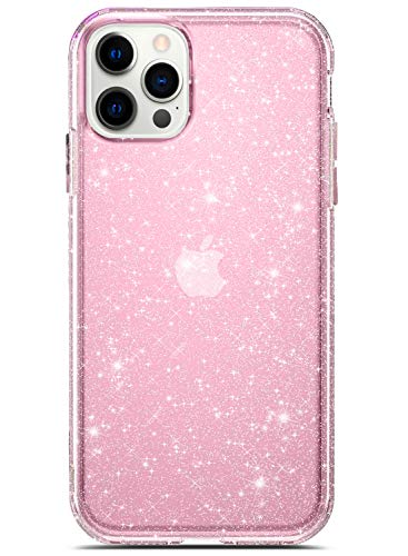 Coolwee Clear Glitter For Iphone 12 Pro Max Case Shockproof Protective Sparkle Women Girls Soft Tpu Bumper Cover Compatible With Apple Iphone 12 Pro Max 6 7 Inch Shiny Crystal Bling Transparent Pink Pricepulse