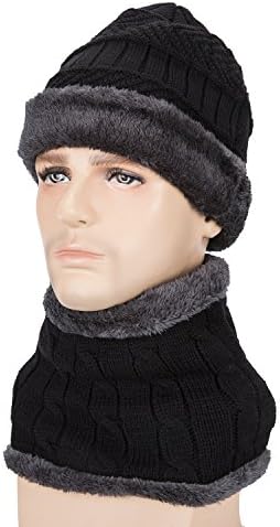 Gladys Moses Winter Beanie Warm Knit Hat Snow Ski Skull Cap Hat Scarf Set