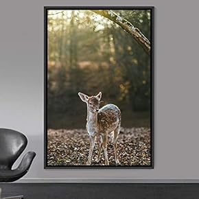 signwin Framed Canvas Wall Art Deer Animals Deer...