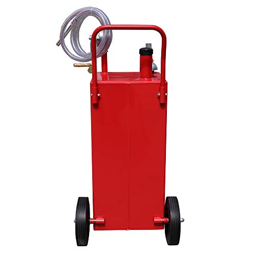 Fashine 30-Gallon Gas Caddy Fuel Tank, Portable Storage Tank Transfer Fuel Caddy, 30 Gallons Capacity, Red(US Storage) - Thumbnail 3