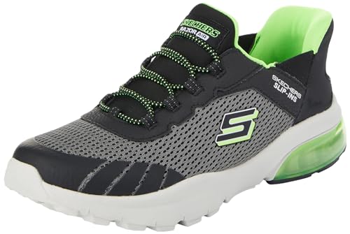 Skechers Kids Boys Skechers Razor Air-Hyper-Brisk Sneaker, Charcoal/Black, 3, L…