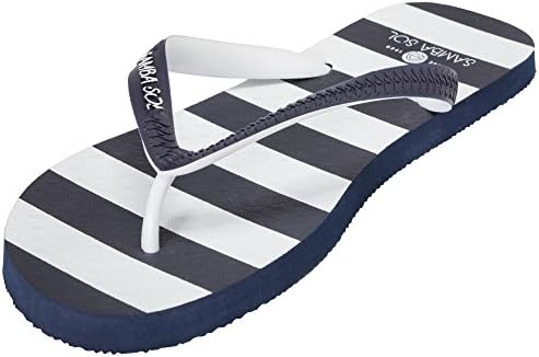 Samba Sol Fashion Collection Flip Flops - Fashionable and Comfortable. Trendy and Classic Sandals in Womens, Mens, and Kids.,Bleu Marine,7-8 D(M) US