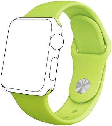 Casok Soft Silicone Replacement Sport Band for 2017 Apple Watch Series 3/2/1 Sport/Edtion/Nike+ All Models, 42mm S/M Green