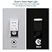 Dewenwils USB Outlet Plug Wall Adapter 2 AC Outlets Smart Dual USB Charging Ports (3.1A Total) with Auto Night Light, Multi Outlets Extender USB Charger for Travel / Home Use, ETL Listed, White