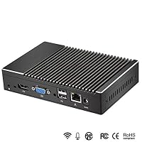 WSXUS Fanless Mini PC Windows 7/8/10/Linux Gaming Computer with Aluminum Case AMD A6 1450 Quad-core 8G RAM DDR3 HDMI VGA 1000Mbps LAN Dual Display HTPC Desktops with WiFi