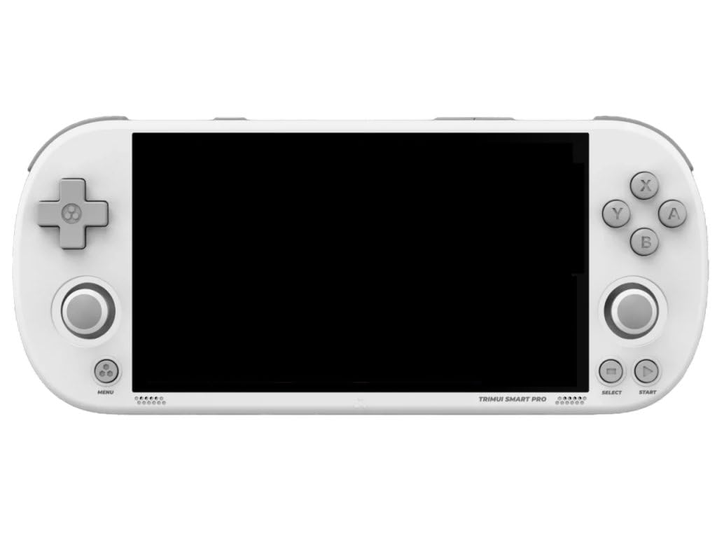 Trimui Smart Pro Handheld Game Console 4.96''IPS Screen Linux System Joystick RGB Lighting Smartpro Retro Video Game Player (White)