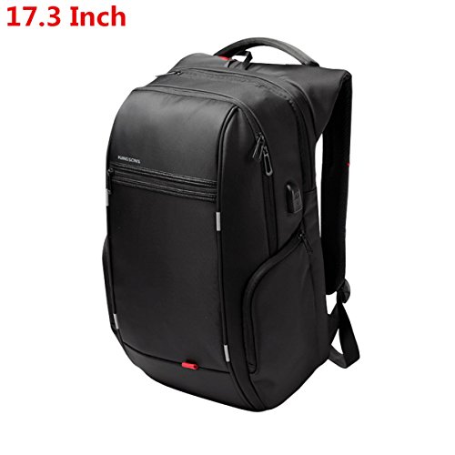 MIJORA-Men Women Anti-Theft Backpack USB Charging Travel School Bag Laptop Rucksack(#5black17.3 lnch
