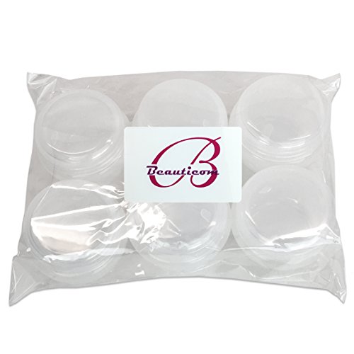 Beauticom 24 Pieces 20G/20ML White Frosted Container Jars with Inner Liner for Lotion, Toners, Lip Balms, Makeup Samples - BPA Free