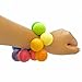 Grimm's Beads Grasper - Wooden Baby Rattle Toy with Large Balls in Rainbow Colors, Handmade in Germany