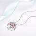 Ruby Necklace for Wife Mom Birthday Gifts Tree of Life Jewelry for Women July Birthstone Necklace Sterling Silver