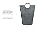 iwill CREATE PRO Collapsible College Laundry Bags for Heavy-Duty Use with Alloy Handles, Deep Grey