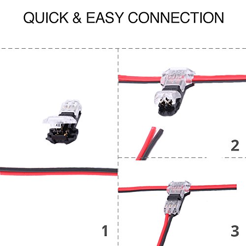 2 Wire+Connectors+Solderless+Stripping+Connection
