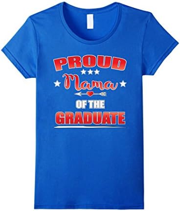 Women's Proud Mama Of The Graduate TShirt Class of 2017 Cap Gown XL Royal Blue