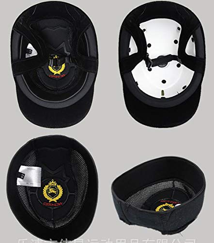 Unbekannt Comfortable Velvet Equestrian Helmet Professional Horse Riding Hat Horse Riding Helmet Breathable,56 - Thumbnail 4