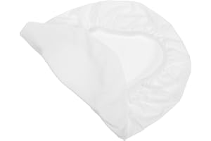 KALLORY Universal Polyester Toilet Tank Lid Cover, Stretchable Washable Bathroom Toilet Top, White