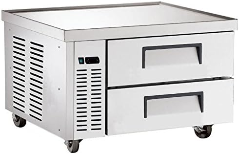EQ Kitchen Line CB-36 Chef Base 2 Drawer Refrigerator, 24 gal, 25.37" Height, 32.12" Width, 36.37" Length, Stainless Steel, Silver